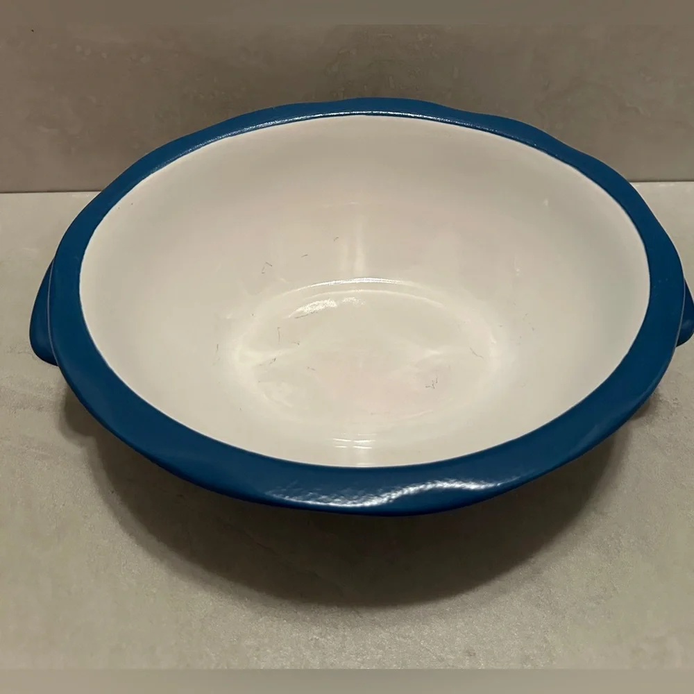 CorningWare Creations Stoneware Blue 2 Qt Oval Covered Casserole Dish w/Handles